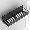 2 Pack Magnetic Spice Storage Rack Organizer for Refrigerator and Oven, Black Fridge Organizers and Storage