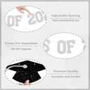 2026 Graduation Decorations - Silver Glitter Class of 2026 Banner, We are So Proud of You, Congrats Grad 2026, 2026 Graduation Party Decorations (Pre-Assembly) (Silver)