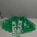 Unittype St. Patrick's Day Costume Set Striped Socks Arm Warmer Gloves 3 Layered Tulle Tutu Shamrock Headband Necklaces (Medium)
