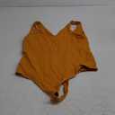 SAUNGKUAI Womens Bodysuit Sexy Plunge Deep V Neck Backless Sleeveless Tank Thong Body Suits Outfits for Going Out (Orange), Size: XL