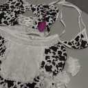 Avidlove Sexy Lingerie for Women Cosplay Lingerie Set Contrast Lace Costume Set (5pack) (L)