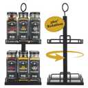 Watkins Countertop Two Tier Rotating Spice Rack, Includes 16 Watkins Organic Spices (16608)