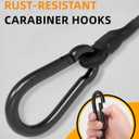 4 Inch Short Small Bungee Cords with Carabiner Hooks, 8 Pcs Black Mini UV Resistant Bungee Straps with Superior Elasticity Thai Latex, Great for Cargo, Bike, Kayak Boat, Luggage, etc