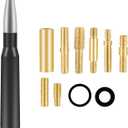 2 x Vehicle Stubby Antenna Mast Bullet Car Truck Antenna Replacement for Ford F Series F150 Raptor F250 F350 F450 Super Duty Ranger Dodge RAM 1500 2500 3500 Heavy Duty Classic Pickup Truck (Silvery)