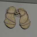 Women's Elegant Rhinesto Transparent Elastic Strap Summer Flat Sandals, 36/4
