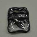 Fibrdoo Clear Crossbody Purse Bag, Clear Bag Stadium Approved with Front Pocket for Concerts Sports Festivals, Small