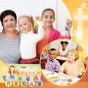 4 x Landical Catholic Gifts Catholic Saints Keychain Acrylic Christian Keychain Religious Key Ring Gifts Jewelry for Women Men