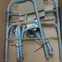 Medline Lightweight Folding Walkers for Seniors, Adults with 5 Wheels, Steel Frame Supports up to 400 lbs.