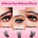 Lash Clusters,168 Pcs eyelash clusters 8-16 mixed cluster eyelash extensions 2 Styles Mixed lash extension Super Thin Band and Reusable Soft & Comfortable (Into You-01+Into You-02,D-8-16Mix)