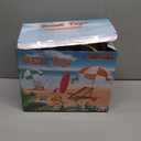 Beach Sand Toys for Kids, 29PCS Sandbox Toys with 2 Collapsible Bucket Sand, 2 Dump Truck, Dinosaur Molds, Castle Building Kit, Shovel Sieve,Flags,Mesh Bag Travel Beach Toys for Toddler 3-10