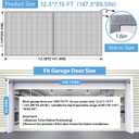 Garage Door Screen 1 Car 12x7ft Garage Screen Door,Upgraded PET Mesh Stronger Than Fiberglass and Polyester,Heavy Duty Weighted Bottom and Magnetic Closure,Hands Free,Easy Assembly