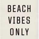 Beach Wall Decor Linen Canvas BannerBeach Signs Wall Decor Hanging Flag Banner for Homes Playrooms NurserySummer Displays, Ocean Themed Bedroom Decor 18x25 Inch (Beach vibes only)