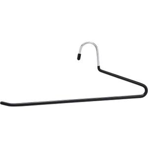 Amazon Basics Non-Slip Trouser/Slack Hangers, Pants Closet Organizer with Easy Slide Design, Metal with Rubber Coating, Black/Silver, 30-Pack
