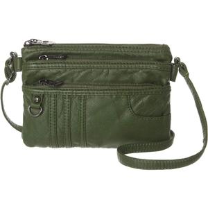 MINICAT Treble Pockets Small Crossbody Purse Cell Phone Purse Shoulder Bags for Women(Green Small)