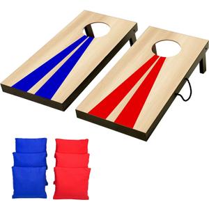 GoSports 2 ft x 1 ft Portable Size Cornhole Set - Ready To Play with 6 Bean Bags and 2 Conrhole Boards - Great for Indoor, Outdoor, Family Events, Game Nights, and Backyard Play