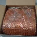 Gisafai 5" x 200 ft Copper Mesh Rodent Control Copper Wool for Slugs Rustproof DIY Hole Filler Pure Wire Mesh for Bat Snail Bird Pest Rodent Control Gap Blocker Fill Fabric Hole Gardening (2 Roll)