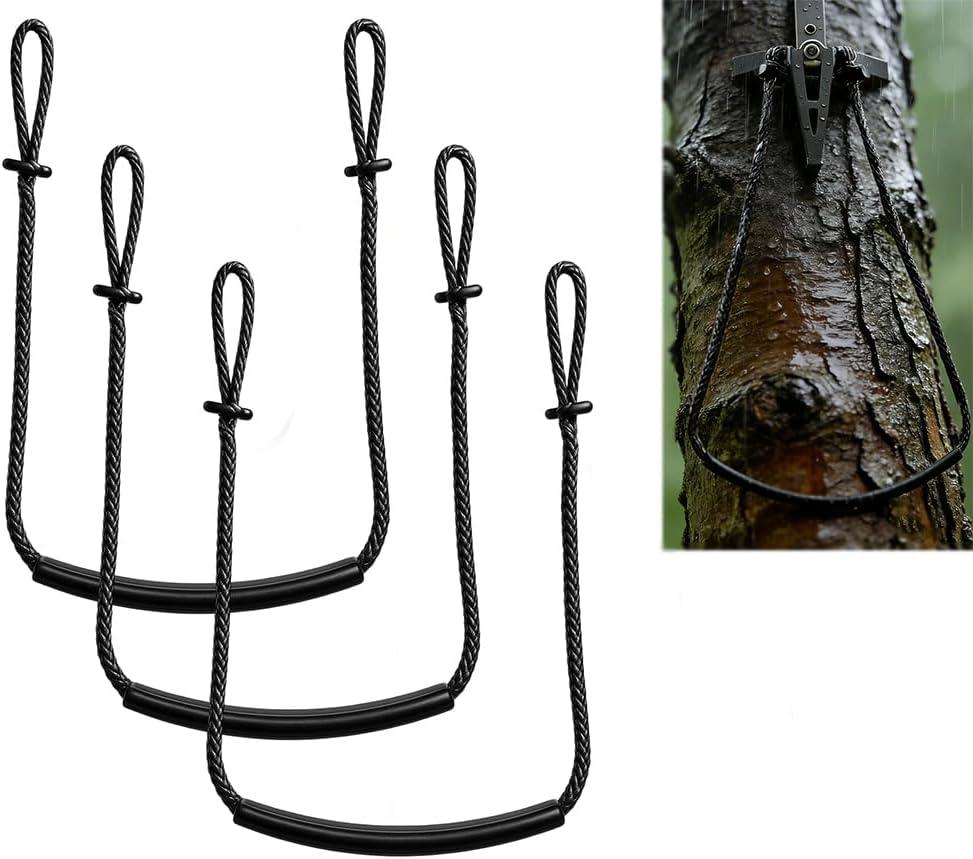 Single-Step Climbing Stick Aider - Hand-Braided UHMWPE Single-Step Climbing Aider, 1800 Lb Load-Bearing Hunting Gear for Saddle Hunting Kit & Climbing Accessories (3 pcs)