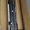 YaFex 2 Pack Heavy Duty Curtain Rods 32-150 Inch, 1 Inch Adjustable Black Curtain Rod for Windows, Extra Long Window Treatment Rods with Aluminium Finials, Easy Installation