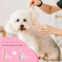Dog Paw Trimmers, Cat Paw Clippers Low Noise Cordless Electric Mini Pet Clippers for Small & Medium Pets (Pink)