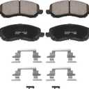 D866 Front Semi-Metallic Disc Brake Pad Set Fit For Jeep Compass/Patriot 2007-2008,For Dodge Caliber 2008-2009 R/T, For Chrysler Sebring 2001-2003, For Mitsubishi Eclipse/Galant 2001-2012