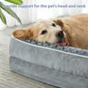 BFPETHOME Orthopedic Dog Beds for Large Dogs-Waterproof Sofa Dog Bed with Removable Washable Cover, Big Pet Bed with Waterproof Lining and Nonskid Bottom,Pet Bed for Large Dogs