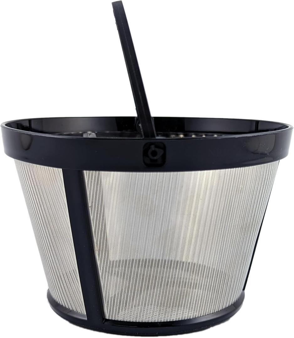 NRP 304 Stainless Steel Permanent Coffee Filter made for BUNN Coffeemaker 10cup & Other 12-14 cup Filter Coffeemakers | Basket filter with handle