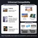 8K@60Hz USB C to DisplayPort 1.4 Adapter, Bidirectional Type C to Display Port Adapter, Thunderbolt 4 & 5 to DP Converter Compatible with MacBook,iPhone 17 16 15,iPad Pro,Samsung/Lenovo/HP/Dell/ASUS