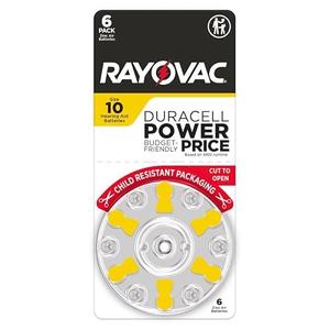 Rayovac Size 10 Hearing Aid Batteries (4Packs)