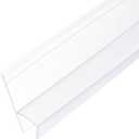 uxcell Shower Door Side Seal, WidenH-Type Shower Door Sweep for 1/2" Glass 130" Long Silicone Frameless Glass Door Seal Strip, Stop Shower Leaks, Clear