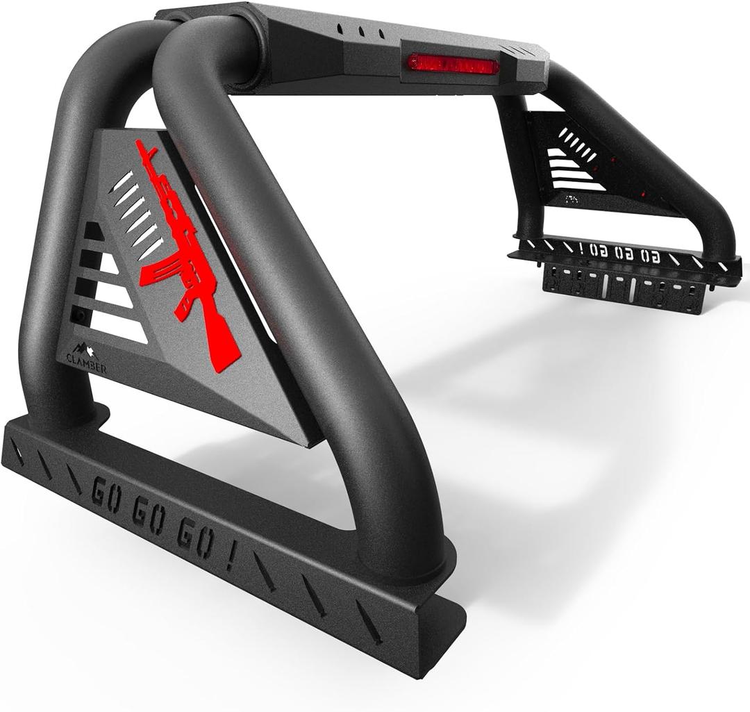 CLAMBER Roll Bar for Mid-Size Pickup Truck Bumper Chase Rack  Compatible with Tacoma, Ranger, Colorado, Canyon, Frontier, Gladiator