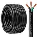 14 Gauge 3 Conductor Wire SJTW Outdoor Extension Power Cable 10FT, 14/3 Wire Heavy Duty Pure Copper Electrical Wire for Lawn, Battery, Automotive, Outdoors