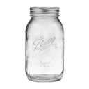 Ball Regular Mouth 32-Ounces Mason Jar with Lids and Bands, Clear,(Pack Of 2)