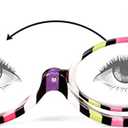 LJCZKA Magnifying Cosmetic Makeup Reading Glasses Readers Flip Lens Rotating Eyeglasses for Women, +4.00