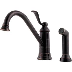 Pfister LG344PY0 Portland 1-Handle Kitchen Faucet with Side Spray, Tuscan Bronze, 1.8 gpm