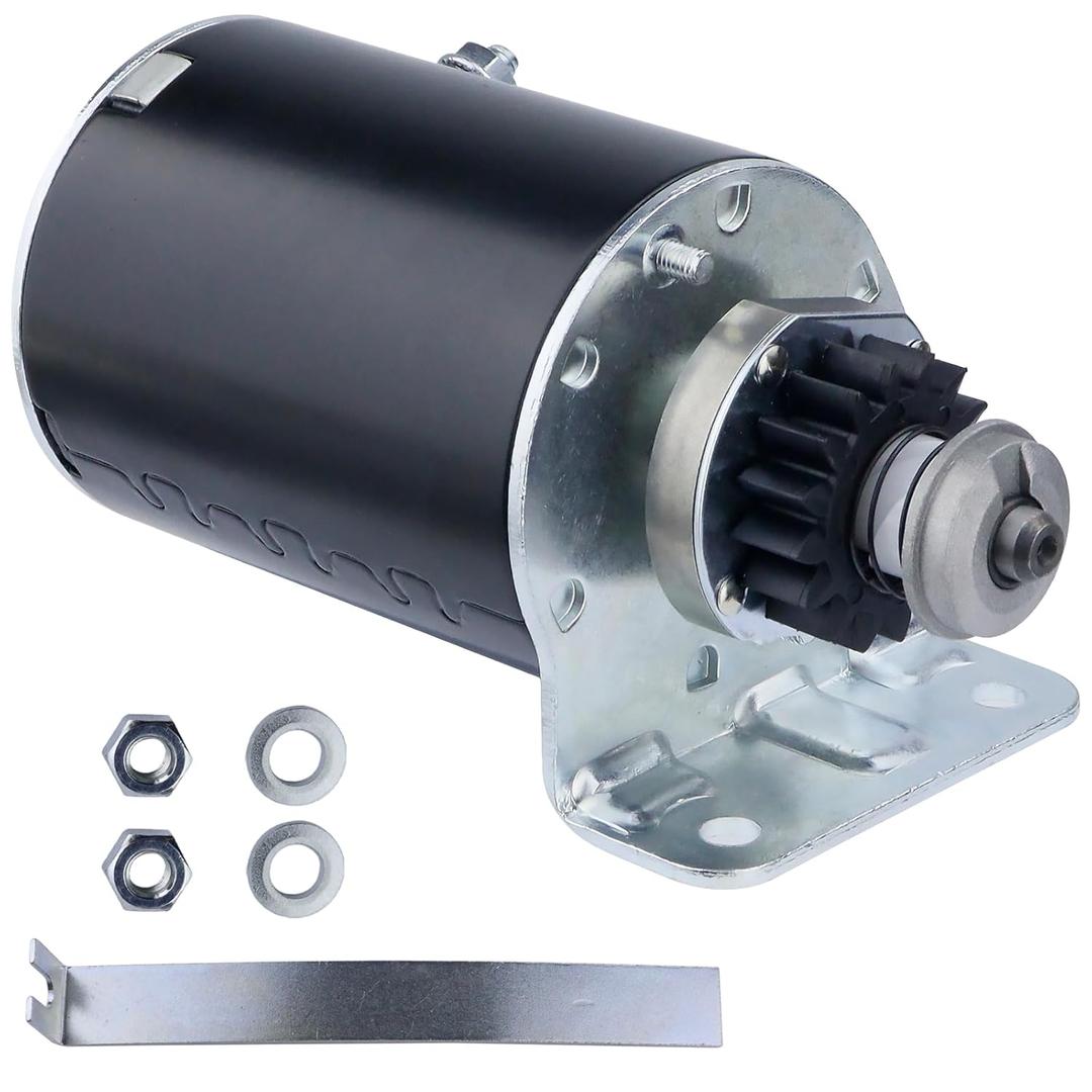 Starter Motor 16 Teeth Replacement for Briggs and Stratton for John Deere D125 D130 D140 D150 D160 D170 S80 S82 S92 GX85 SX85 S220 S2046, LG497595 AM37352 AM39137 MIU13772 SE501880