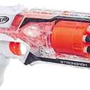 Nerf Elite Strongarm Clear Blaster, Rotating Barrel, Slam Fire, 6 Official Nerf Elite Darts, for Kids, Teens, Adults
