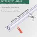 2-Pack 5/16" x 39" Shower Door Bottom Seal Strip, Shower Door Sweep, Frameless Glass Door Seal Strip, Stop Shower Leaks for 5/16" (8mm) Thick Glass