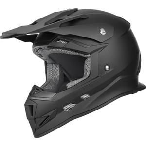 GLX GX23 Dirt Bike/Motocross Helmet - Matte Black, Medium - DOT Approved (Black)