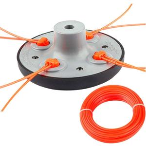 Universal Trimmer Head Weed Eater Easy Load String Attachment Head Replacement with 15M/59 inch 2.4mm/0.095 inch Trimmer Line