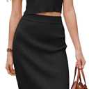 Arach&Cloz Women's Non See Through 2 Piece Sets Tank Top and Midi Skirt Knit Outfits, Size S