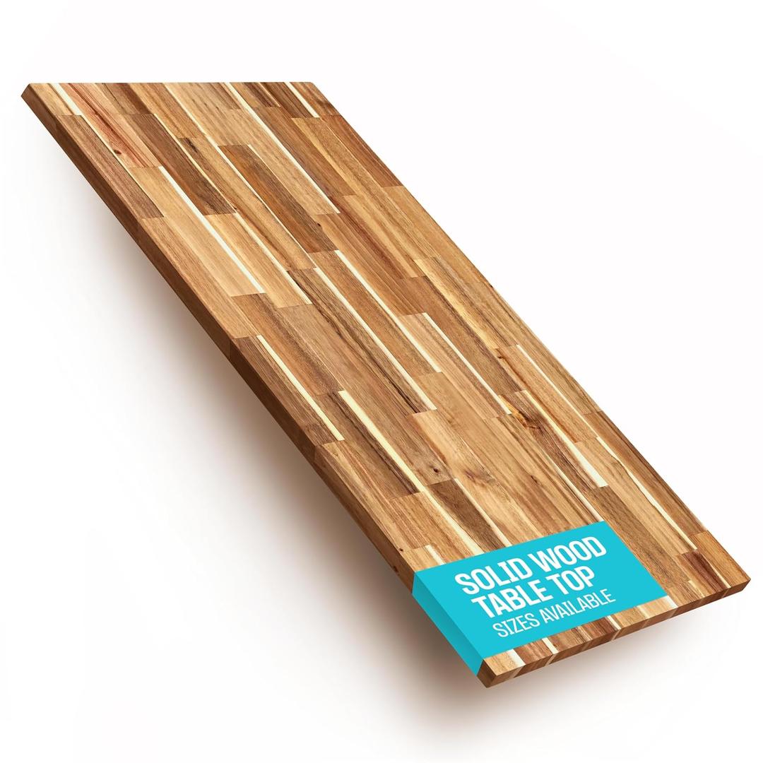 Solid Wood Desk Table Top – Pre-Finished 1.2” Thick Tabletop - Universal Fit for Standing Desks, Countertops & Workstations (48" x 30", Acacia)