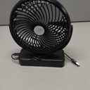 Camping Fan with LED Light, 7 Inches Portable Rechargeable Battery Operated Fan for Camping, Emergency, Office