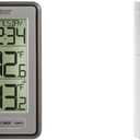 La Crosse Digital Indoor Outdoor Thermometer Bundle with Wireless Outdoor Temperature Humidity Sensor, 24-hr Display, Multi-Format Calendar, Battery Monitoring