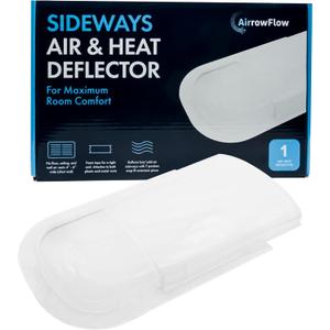 Sideways Floor Wall Air Vent Deflector for Under Furniture Heat and Air Deflecting, Fits Vents 3" - 7" Wide, Also Extends Lengthwise up to 17.5", Foam Tape for Tight Seal