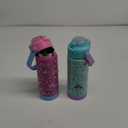 Kids Insulated Water Bottle with Pop-Open Straw & Spout 2-in-1 Lid, 18oz Leak Proof 18/8 Stainless Steel Vacuum Tumbler, BPA-Free Kids Cup For Travel School Boys Girls Toddler, Rainbow & Mermaid