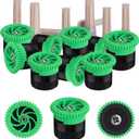 10 Pieces Variable Arc Nozzle, Sprinkler Heads Replacement Compatible with Pop Up Sprinklers Adjustable 0 - 360 Full Circle Pattern Spray Nozzle for Garden Lawn Irrigation (4AN)