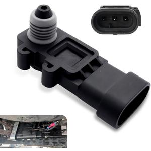 Fuel Tank Pressure Sensor, High Temperature Resistance Vapor Vent Port Tank Pressure Sensor, Replacement Number 16238399 9377680 09377680 16196060 Accessories, Suitable for Most Cars (Black)