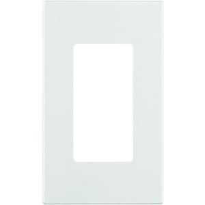 Leviton 1-Gang Decora Plus Screwless Wall Plate, White, 80301-SW