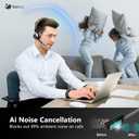 Earbay Wireless Headset, Bluetooth Headset with Microphone Noise Canceling & USB Dongle, Wireless Headphones with Mic Mute/Charge Dock for PC Computer Phone Work Office Meetings Call Teams