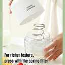 Greek Yogurt Strainer + Yogurt Strainer 4 Pressure Modes - BPA-Free Detachable Yogurt Press for Homemade Thick Yogurt & Cheese (White)